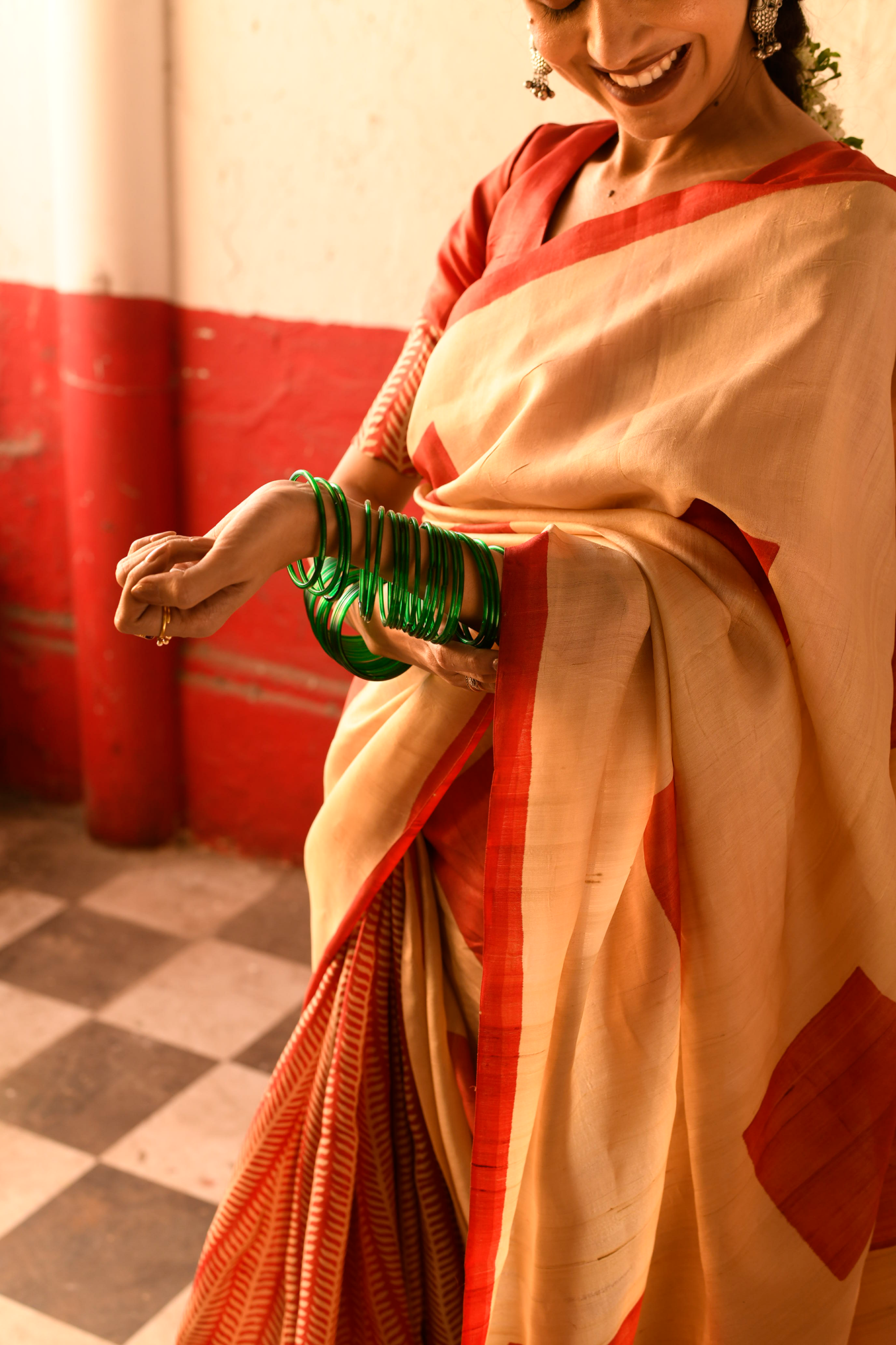 Kumkuma Tussar Silk