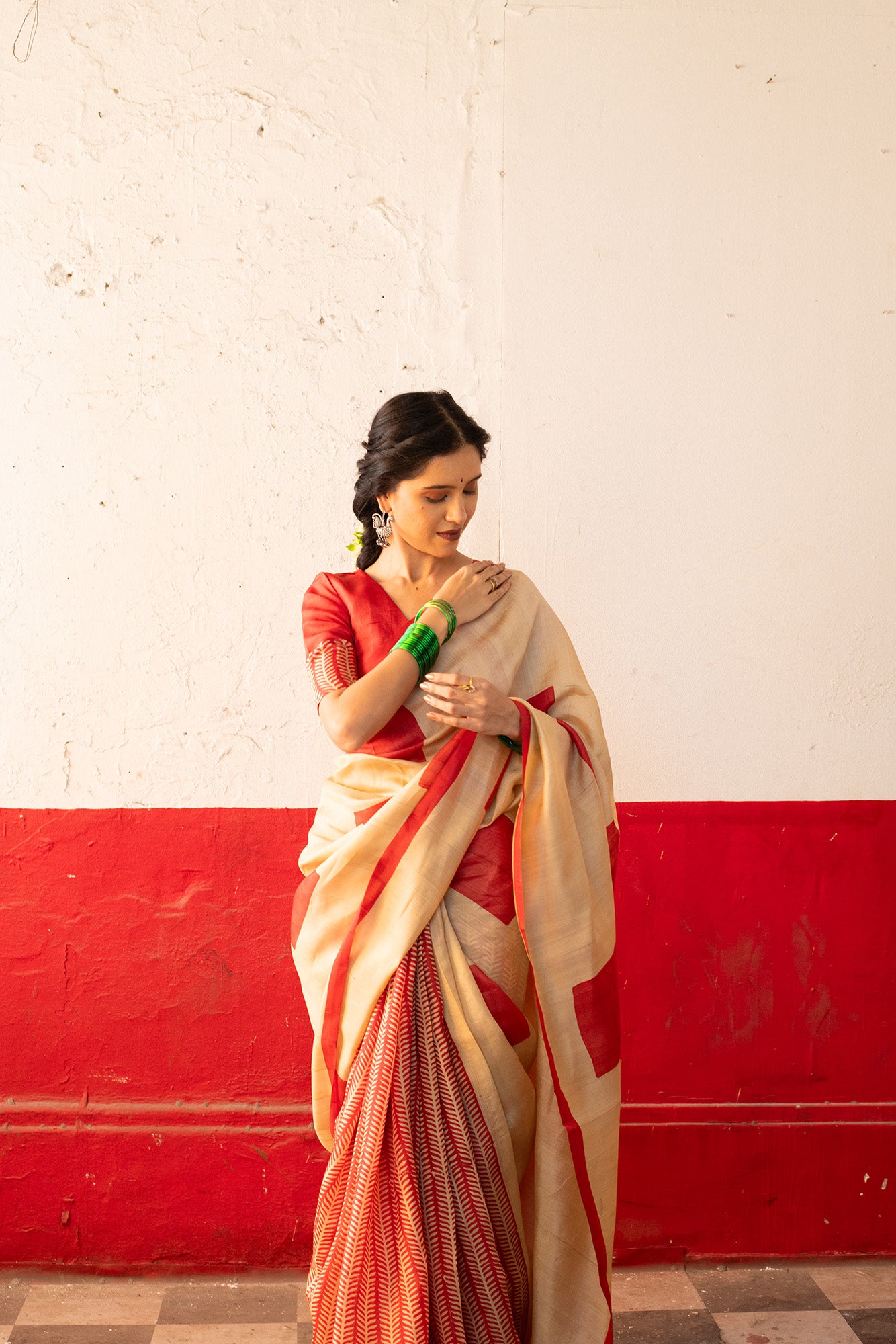 Kumkuma Tussar Silk