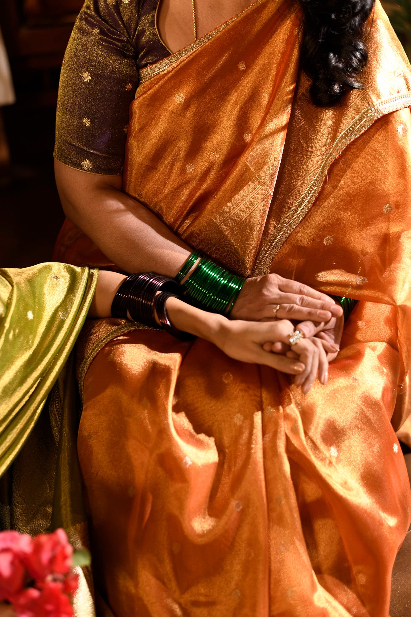 Banarasi Orange Tissue