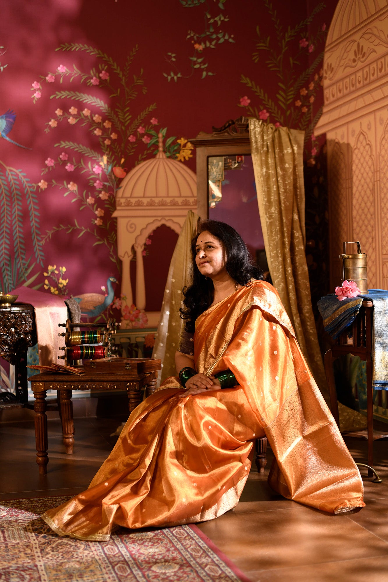 Banarasi Orange Tissue