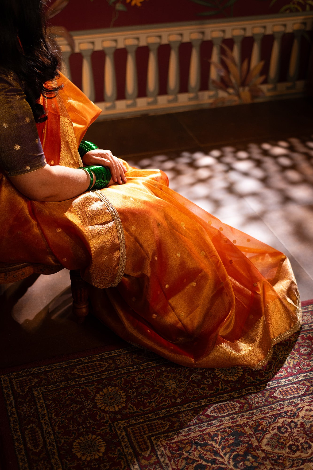 Banarasi Orange Tissue