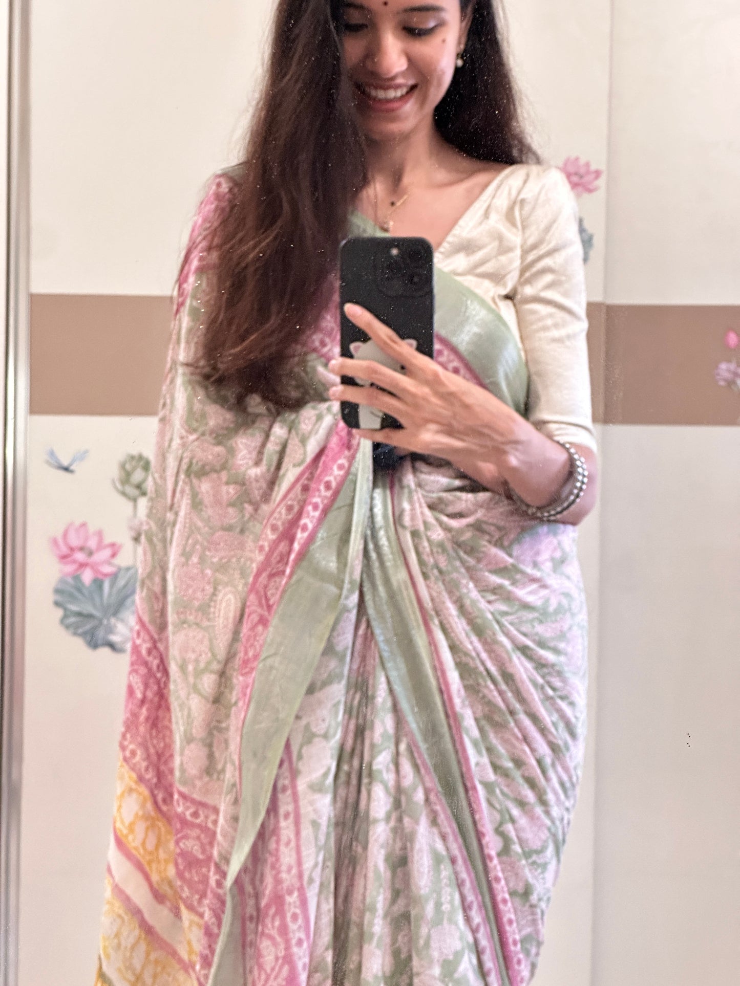 Paisley Linen Saree